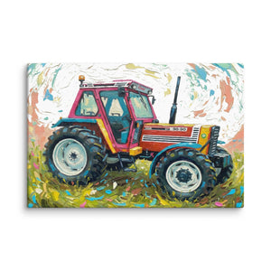 The Tractor Mugs Store 16″×24″ FIAT 90-90 DT Splash Art | Canvas Quality Farmers Merch