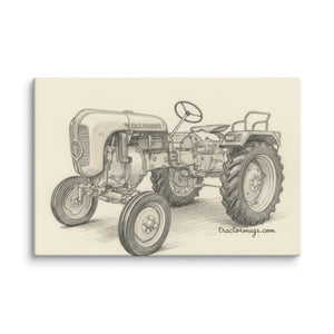 The Tractor Mugs Store 16″×24″ Porsche Diesel A111 Pencil Sketch | Canvas Quality Farmers Merch