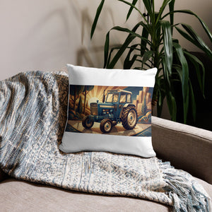 The Tractor Mugs Store 18″×18″ Ford 5000 | Art Deco Pillow Case Quality Farmers Merch