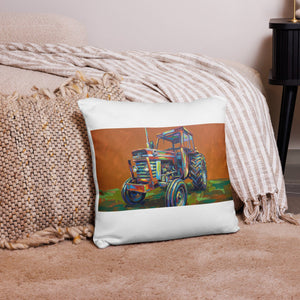 The Tractor Mugs Store 18″×18″ Massey Ferguson 168 | Splash Art Pillow Case Quality Farmers Merch