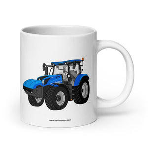 The Tractor Mugs Store 20 oz New Holland T6 180 Methane | White glossy mug Quality Farmers Merch