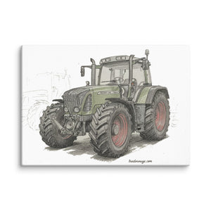 The Tractor Mugs Store 20″×28″ Fendt Favorit 818 Pencil Sketch | Canvas Quality Farmers Merch