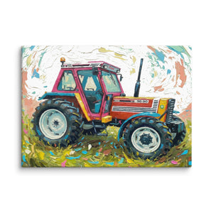 The Tractor Mugs Store 20″×28″ FIAT 90-90 DT Splash Art | Canvas Quality Farmers Merch