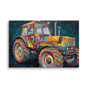 The Tractor Mugs Store 20″×30″ Deutz Fahr DX 140 | Splash Art Canvas Quality Farmers Merch