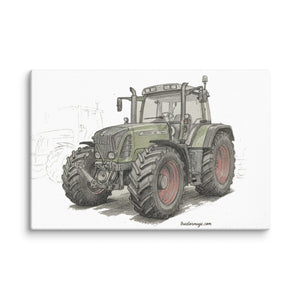 The Tractor Mugs Store 20″×30″ Fendt Favorit 818 Pencil Sketch | Canvas Quality Farmers Merch
