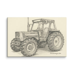 The Tractor Mugs Store 20″×30″ FIAT 110-90 DT Pencil Sketch | Canvas Quality Farmers Merch