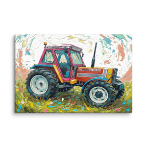 The Tractor Mugs Store 20″×30″ FIAT 90-90 DT Splash Art | Canvas Quality Farmers Merch
