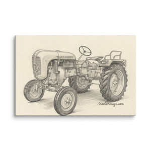 The Tractor Mugs Store 20″×30″ Porsche Diesel A111 Pencil Sketch | Canvas Quality Farmers Merch