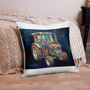The Tractor Mugs Store 22″×22″ Ford 6810 2WD | Splash Art Pillow Case Quality Farmers Merch