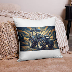 The Tractor Mugs Store 22″×22″ New Holland TM 155  | Art Deco Pillow Case Quality Farmers Merch
