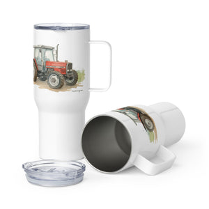 The Tractor Mugs Store 25 oz Massey Ferguson 3080 Watercolour | Travel Mug Quality Farmers Merch