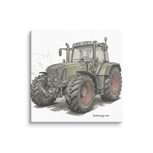 The Tractor Mugs Store 26″×26″ Fendt Favorit 818 Pencil Sketch | Canvas Quality Farmers Merch