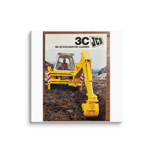 The Tractor Mugs Store 26″×26″ JCB 3C II Advert | Canvas Quality Farmers Merch