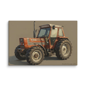 The Tractor Mugs Store 26″×40″ FIAT 110-90 DT Oil Painting | Canvas Quality Farmers Merch