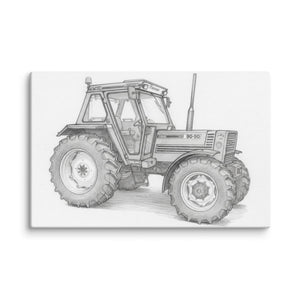 The Tractor Mugs Store 26″×40″ FIAT 90-90 DT Pencil Sketch | Canvas Quality Farmers Merch
