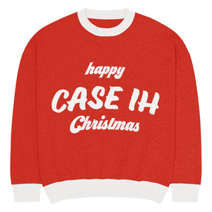 The Tractor Mugs Store 2XL Happy CASE IH Christmas Jumper | Relaxed fit knitted crew neck sweater Quality Farmers Merch