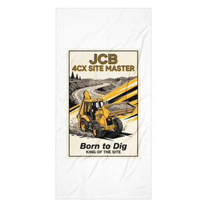 The Tractor Mugs Store 36″×72″ JCB 4CX Retro | Retro Towel Quality Farmers Merch