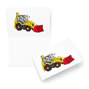 The Tractor Mugs Store 5.83″×8.27″ JCB 3CX 70th Anniversary Edition | Greeting card Quality Farmers Merch