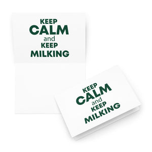 The Tractor Mugs Store 5.83″×8.27″ KEEP CALM and KEEP MILKING | Greeting card Quality Farmers Merch