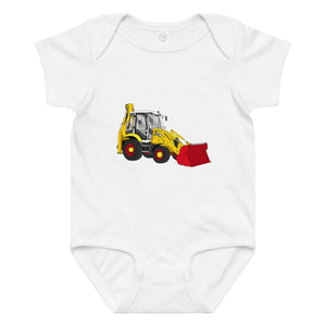 The Tractor Mugs Store 6M JCB 3CX 70th Anniversary Edition | Baby jersey bodysuit Quality Farmers Merch