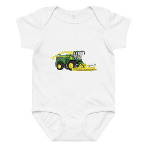 The Tractor Mugs Store 6M John Deere 8500i Forage Harvester | Baby jersey bodysuit Quality Farmers Merch