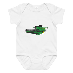 The Tractor Mugs Store 6M John Deere X9 1100 Combine | Baby jersey bodysuit Quality Farmers Merch