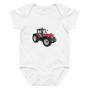 The Tractor Mugs Store 6M Massey Ferguson 6180 | Baby Jersey Bodysuit Quality Farmers Merch