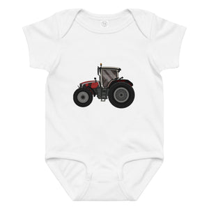 The Tractor Mugs Store 6M Massey Ferguson 8S 265 | Baby jersey bodysuit Quality Farmers Merch