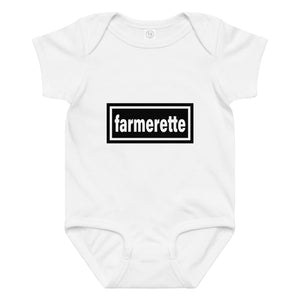 The Tractor Mugs Store 6M Oasis Farmerette | Baby jersey bodysuit Quality Farmers Merch