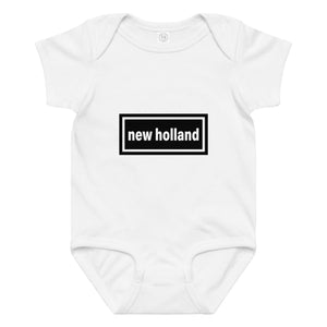 The Tractor Mugs Store 6M Oasis New Holland | Baby jersey bodysuit Quality Farmers Merch