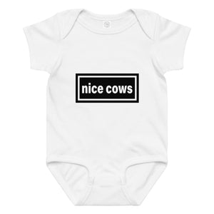 The Tractor Mugs Store 6M Oasis Nice Cows | Baby jersey bodysuit Quality Farmers Merch