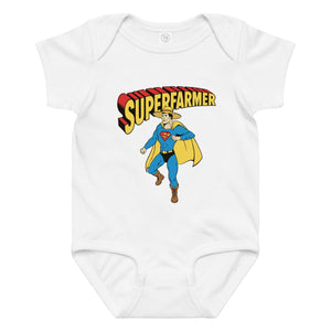 The Tractor Mugs Store 6M Super Farmer | Baby Jersey Bodysuit Quality Farmers Merch