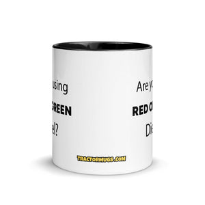 The Tractor Mugs Store Are You Using Red Or Green Diesel?  | Mug with Color Inside Quality Farmers Merch