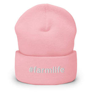 The Tractor Mugs Store Baby Pink #farmlife | Cuffed Beanie Quality Farmers Merch