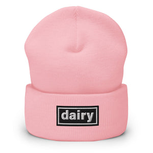 The Tractor Mugs Store Baby Pink OASIS Style 'Dairy' | Cuffed Beanie Quality Farmers Merch