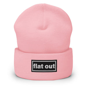 The Tractor Mugs Store Baby Pink OASIS Style 'Flat Out' | Cuffed Beanie Quality Farmers Merch