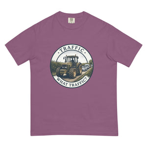 The Tractor Mugs Store Berry / S John Deere 7810 TRAFFIC WHAT TRAFFIC? Engraving | Unisex Premium T-shirt Quality Farmers Merch