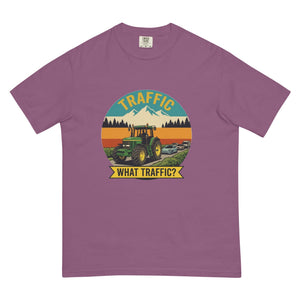 The Tractor Mugs Store Berry / S John Deere 7810 TRAFFIC WHAT TRAFFIC? Outdoor | Unisex Premium T-shirt Quality Farmers Merch
