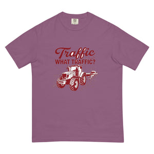 The Tractor Mugs Store Berry / S Massey Ferguson 6480 TRAFFIC WHAT TRAFFIC? Two Tone | Unisex Premium T-shirt Quality Farmers Merch