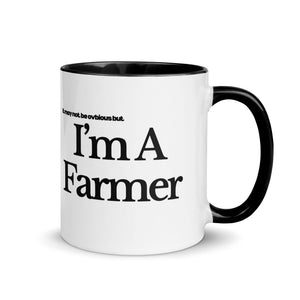 The Tractor Mugs Store Black / 11 oz I'M A FARMER | Mug with Color Inside Quality Farmers Merch