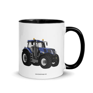 The Tractor Mugs Store Black / 11 oz New Holland T8 435 | Mug with Color Inside Quality Farmers Merch
