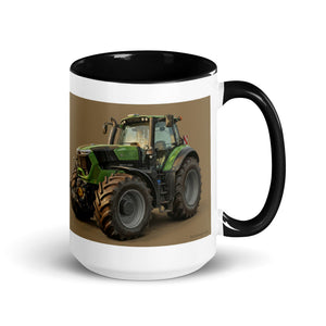 The Tractor Mugs Store Black / 15 oz Deutz-Fahr 9340 Oil Painting | Mug with Color Inside Quality Farmers Merch