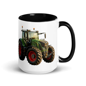 The Tractor Mugs Store Black / 15 oz Fendt 930 Vario S4 Oil Painting | Mug with Color Inside Quality Farmers Merch