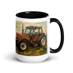 The Tractor Mugs Store Black / 15 oz FIAT 110-90 DT Splash Art | Mug with Color Inside Quality Farmers Merch