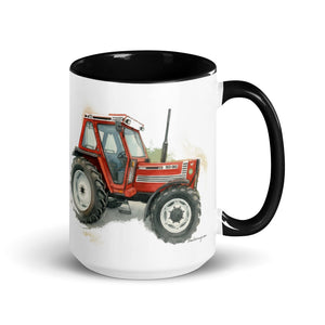 The Tractor Mugs Store Black / 15 oz FIAT 90-90 DT Watercolor | Mug with Color Inside Quality Farmers Merch
