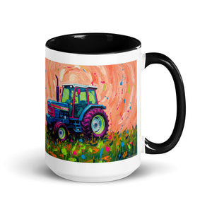 The Tractor Mugs Store Black / 15 oz Ford 6640 Splash Art | Mug with Color Inside Quality Farmers Merch