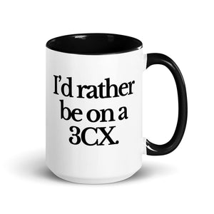 The Tractor Mugs Store Black / 15 oz I'D RATHER BE ON A 3CX | Mug with Color Inside Quality Farmers Merch