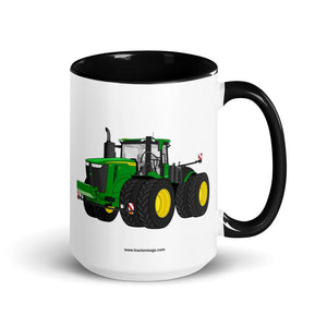 The Tractor Mugs Store Black / 15 oz John Deere 9R 640 | Mug with Color Inside Quality Farmers Merch