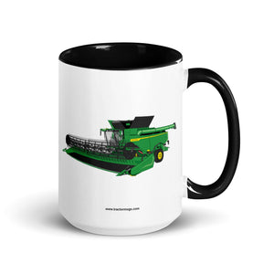 The Tractor Mugs Store Black / 15 oz John Deere X9 1100 Combine | Mug with Color Inside Quality Farmers Merch