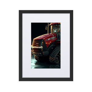 The Tractor Mugs Store Black Case IH Quadtrac 715 | Framed Poster Quality Farmers Merch